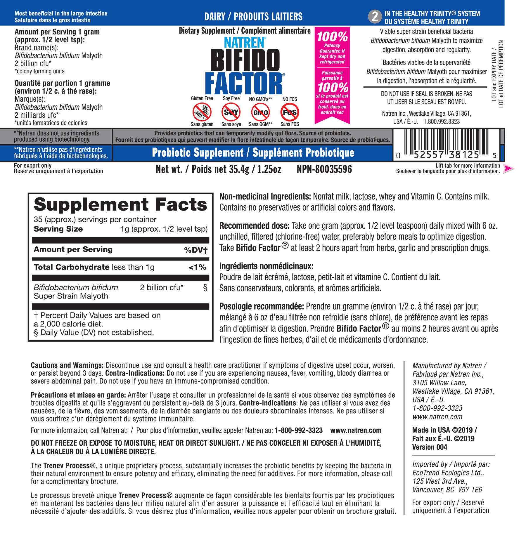 Biofactor Tablets BIFIDO FACTOR DAIRY
